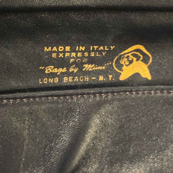 Vtg leather navy clutch bag Italy expressly for 
“BAGS BY MIMI” NY super soft - Picture 4 of 7